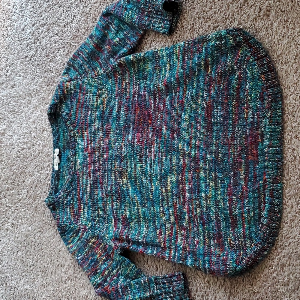 Colorful Knit Rainbow Sweater